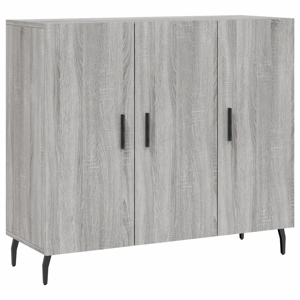 Credenza Grigio Sonoma 90x34x80 cm in Legno Multistrato 828130