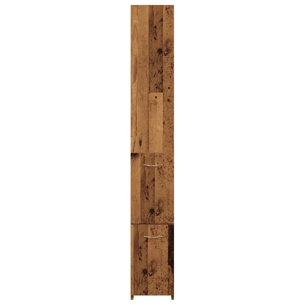 Mobile da Bagno Legno Antico 25x25x170 cm in Truciolato 856652