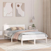 Struttura del letto Bianco 120 x 190 cm Pino massello