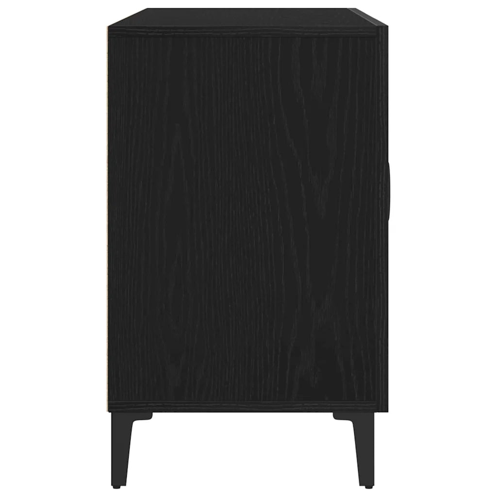 Credenza Rovere Nero 100 x 36 x 60 cm Legno multistrato 862762
