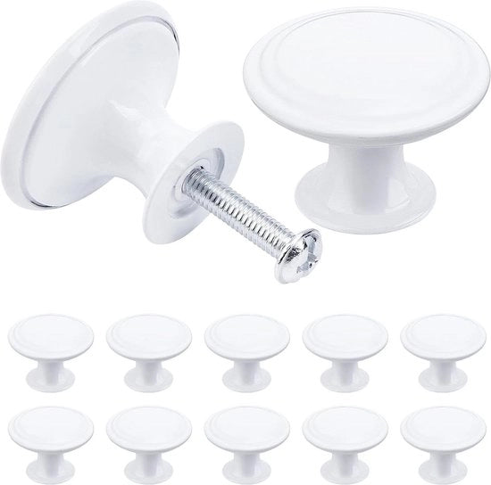 24 pezzi di lente vintage eleganti - stile antico - maniglie per armadi a muro - maniglie per porte di 30 mm a forma rotonda