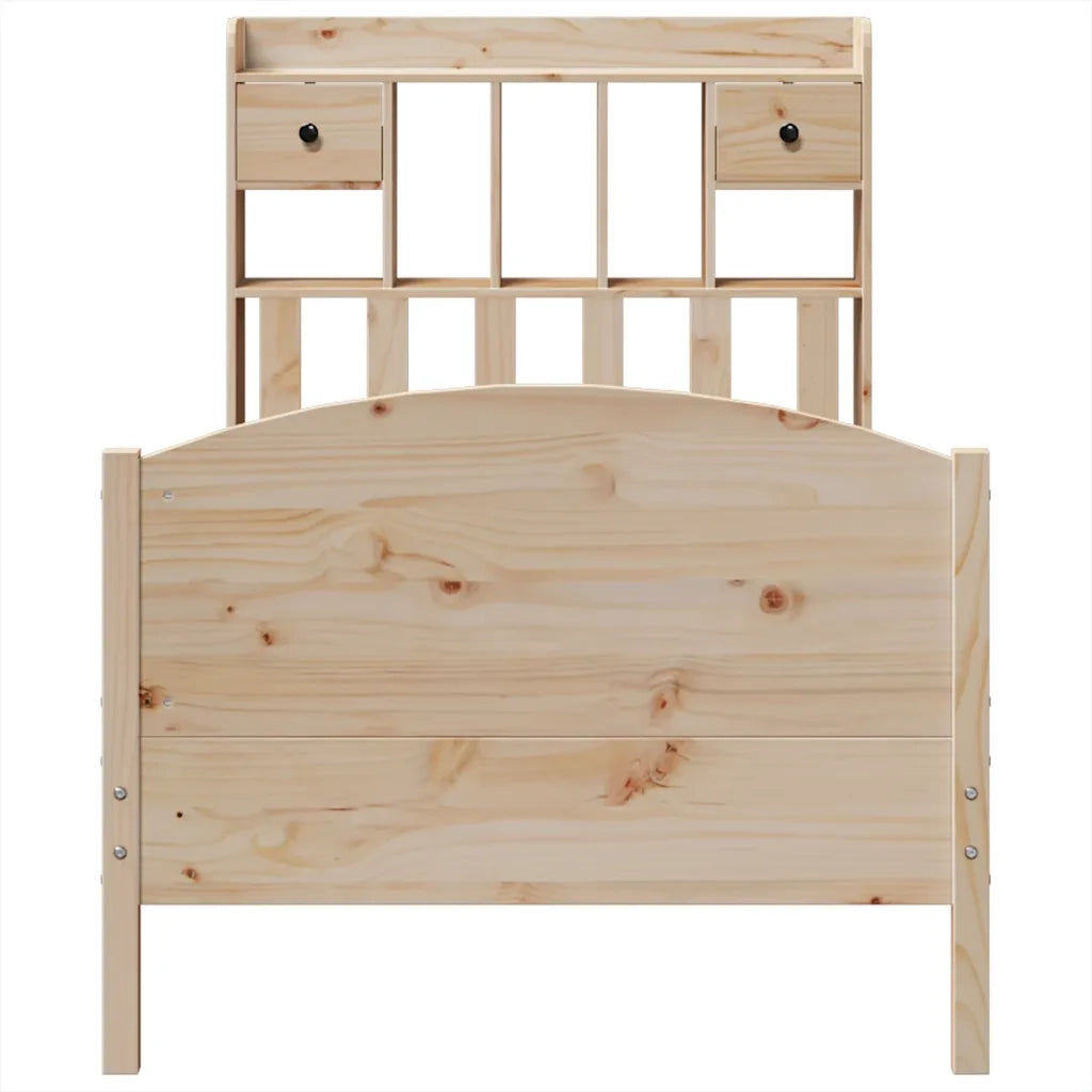 Letto Libreria senza Materasso 100x200 cm in Legno di Pino 3323158