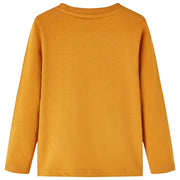 Maglietta da Bambino a Maniche Lunghe Ocra Scuro 116 12856
