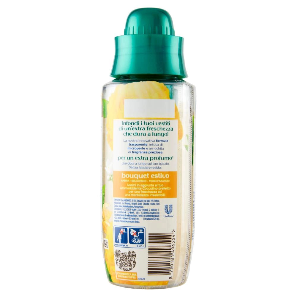 COCCOLINO PROFUMO PER BUCATO AMMORBIDENTE 342 ML ELIXIR BOUQUET ESTIVO CON AMBRA GELSOMINO E FIORI D'ARANCIA OKY