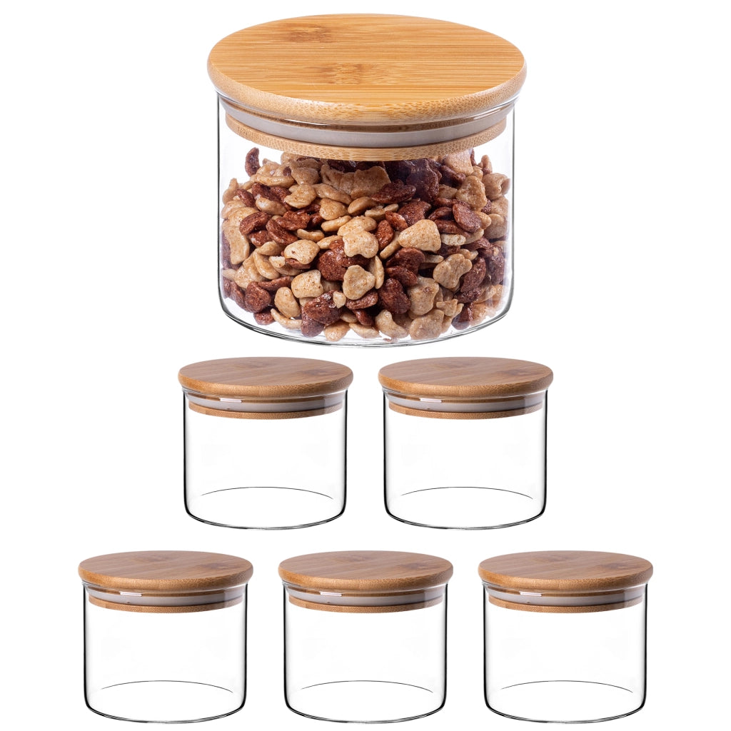 Contenitore per alimenti in vetro KADAX per spezie sfuse con coperchio, barattolo da 550 ml