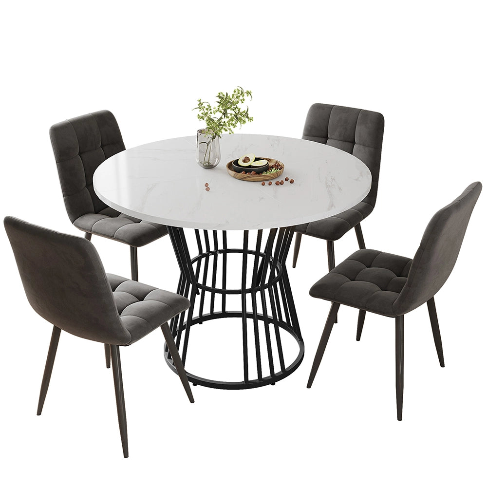 Set tavolo e sedie 100x100 cm; 5 pezzi; design moderno; MDF; multicolore