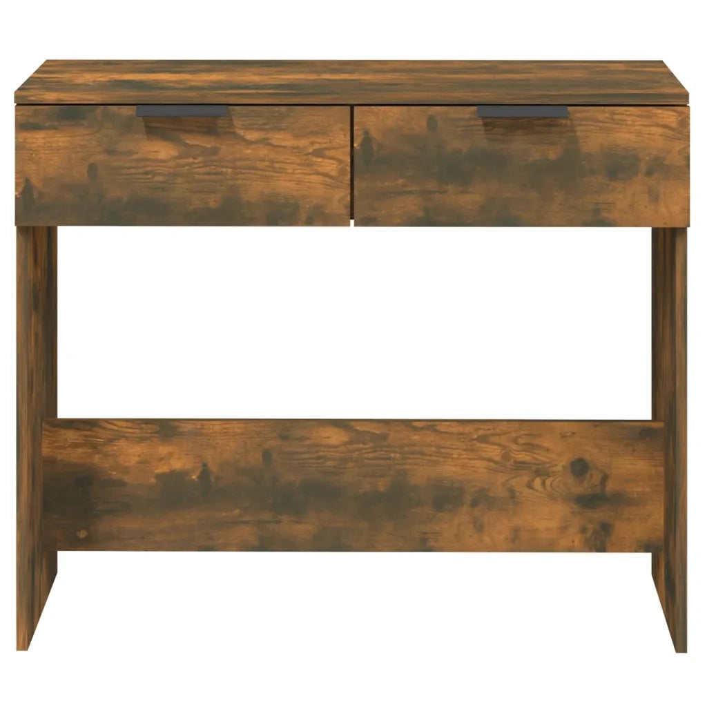 Tavolino Consolle | Tavolo d'Ingresso Rovere Fumo 90x36x75 cm in Legno Multistrato