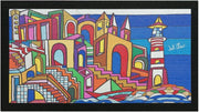 Zerbino Gomma Dipinto Artistico Jack Ottanio Pop Art 40x70 cm Antiscivolo Calata Ammare (E)