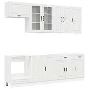 Unità Cucina PORTO 8 pcs Bianco Lucido Legno ingegnerizzato 3438177