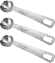 Set di misurini in acciaio inossidabile 3 pezzi - Scala di cottura - Misurini 5 ml - Cucchiaini di misura - Precisi e duraturi - Misurini