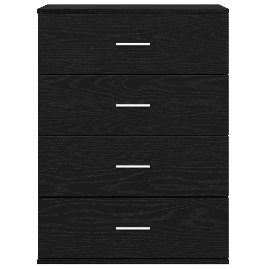Credenza | Madia | Buffet da pranzo | Armadio da pranzo Rovere Nero 60 x 39 x 80 cm Legno multistrato