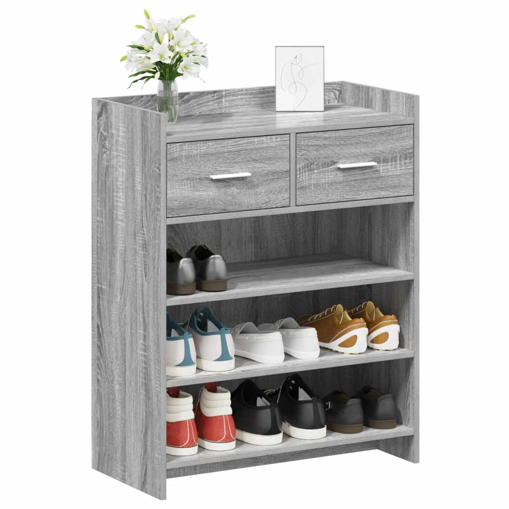 Mobile per scarpe con cassetto Sonoma grigio 73,5 x 36 x 92 cm 8011328