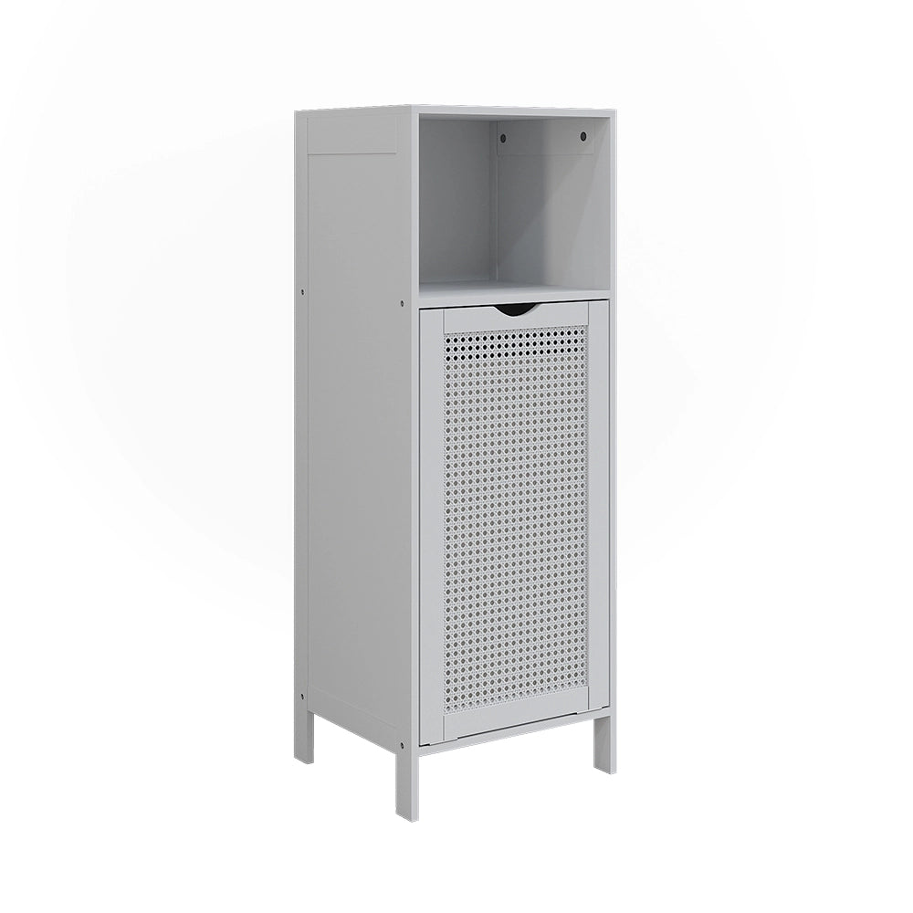 Vicco mobiletto bagno Bianco 36 x 98 cm con cesto portabiancheria
