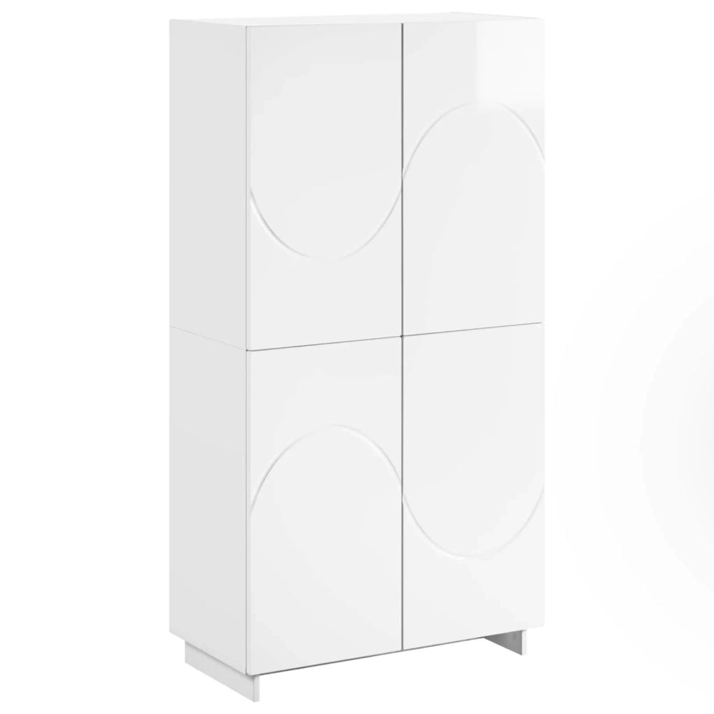 Credenza Bianco Lucido 79 x 41 x 151 cm Legno ingegnerizzato 3433113