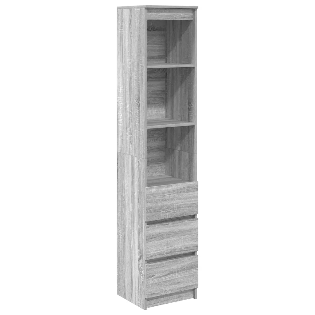 Credenza Grigio Sonoma 37,5x35x180 cm in Legno Multistrato 861666