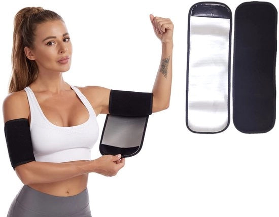 Cinturini per sauna 2 pezzi - Cinture per sudore - Cinture adattabili - Cinture per compressione elastica - Cinture per dimagrimento - Per donne/uomini - Cinture per sudore