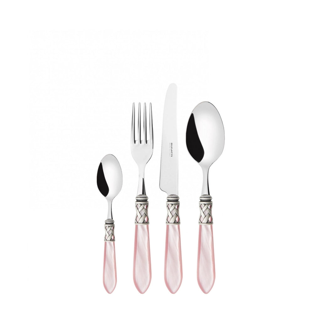 ALADDIN Ghiera Argento Anticato, Posate Set 24 Pz, Scatola