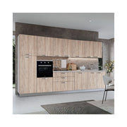 Cucina Petunia 360 cm con elettrodomestici inclusi Petunia colore rovere gessato naturale