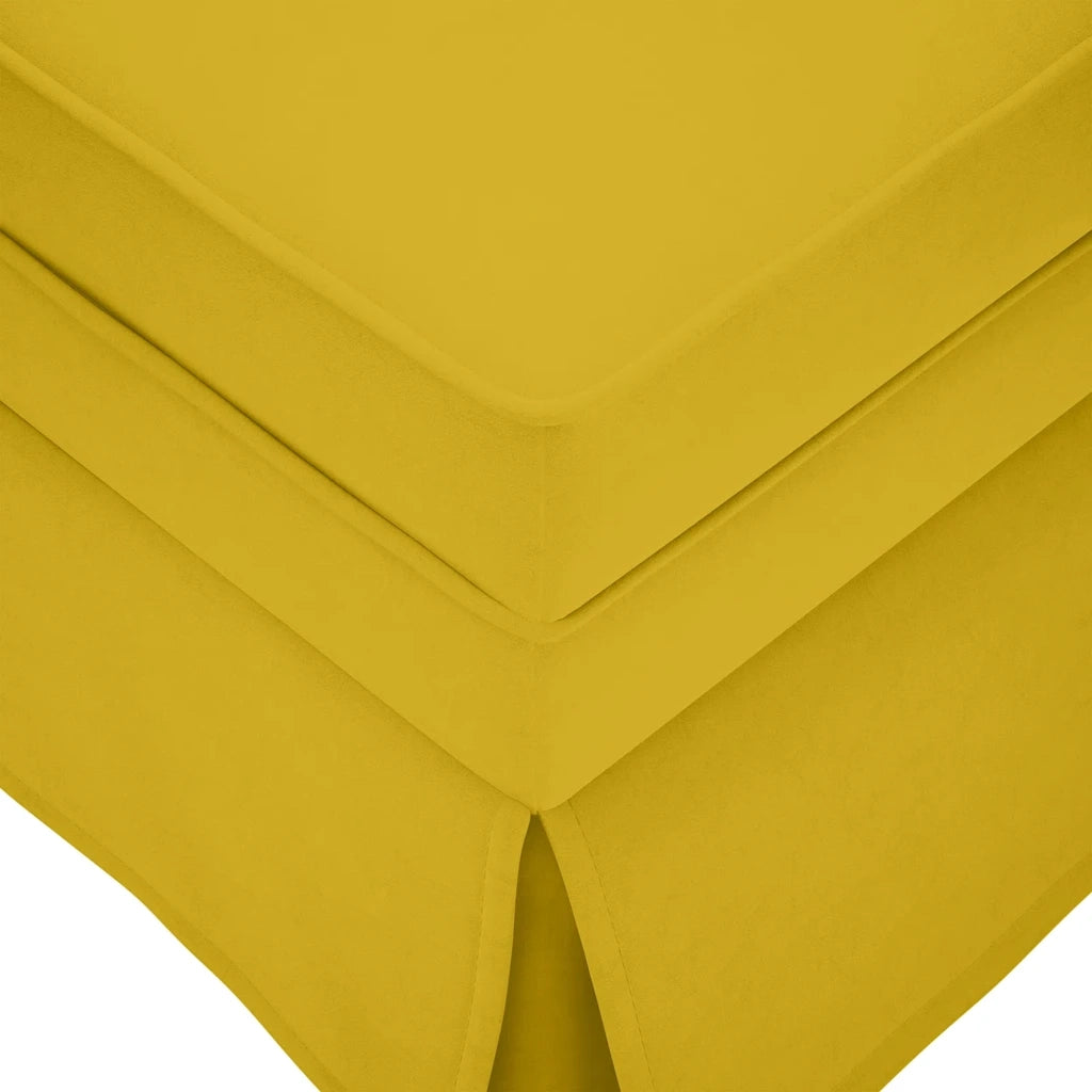 vidaXL Sdraio con Capezzale e Bracciolo Destro in Velluto Giallo