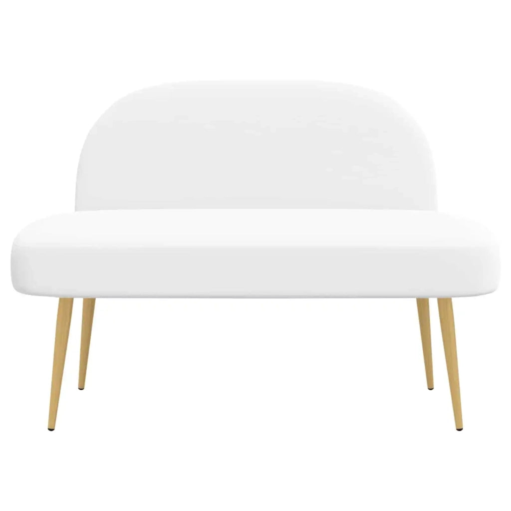 Panchina imbottita con schienale Bianco 110 x 60 x 76 cm