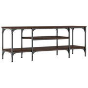Mobile TV multimediale mensola per TV credenza per TV sala da pranzo soggiorno camera da letto rovere 121 x 35 x 45 cm legno ingegnerizzato e ferro marrone 02_0027160