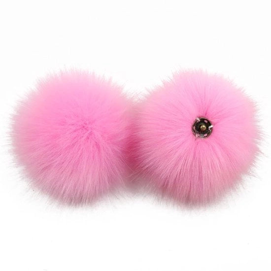 Decorazioni a Piuma 10 Pezzi - Piuma Finta a Sfera - Piuma Plush - Attacco a Bottone - Decorazione - Dimensione 10 cm - Piuma Plush a Sfera