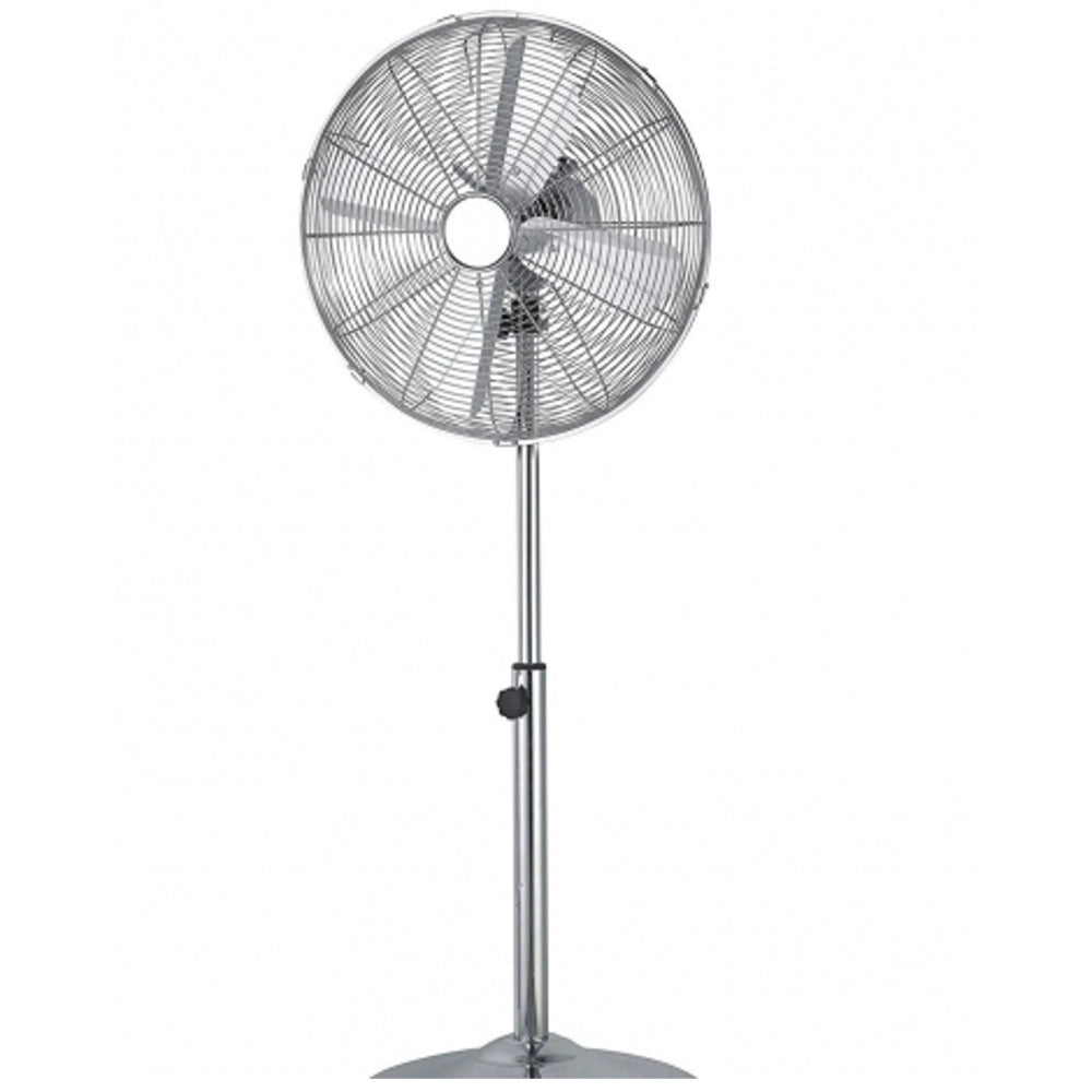 Trade Shop - Ventilatore A Piantana 3 Pale In Alluminio Diametro 40 Cm 3 Velocita' Base Tonda -