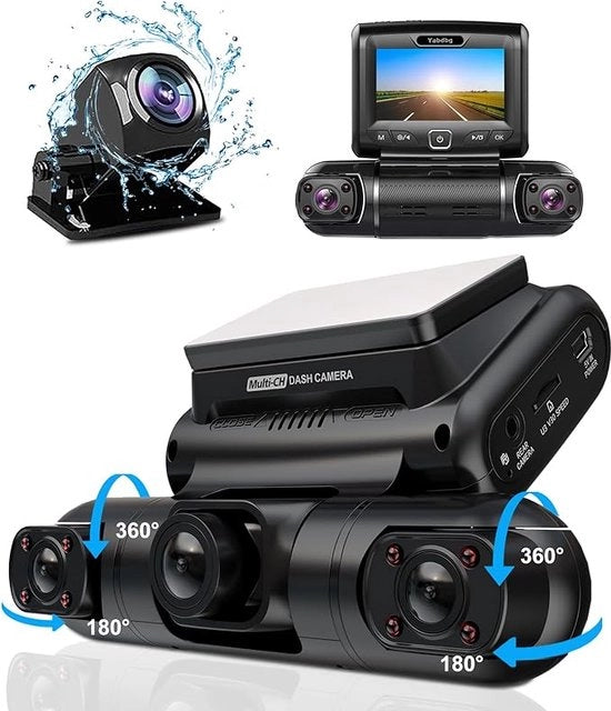 Dashcam per Auto con Registrazione Continua - Visibilità Notturna - Risoluzione 080P Full HD - 256GB - Campo Visivo 150°