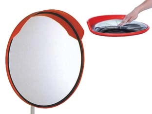 SPECCHIO STRADALE PARABOLICO INFRANGIBILE IN POLICARBONATO  ø cm.80