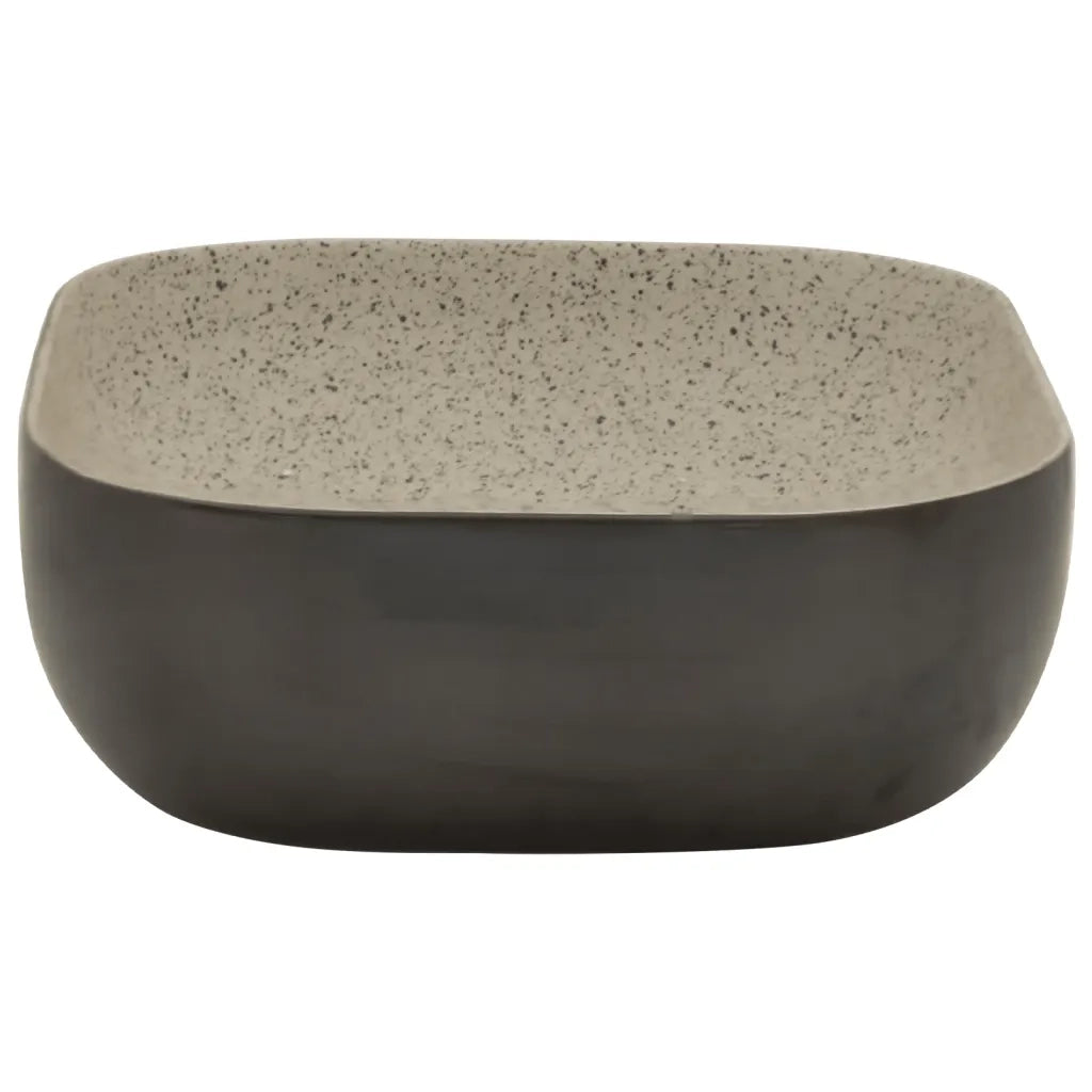 Lavabo Appoggio Grigio Nero Rettangolare 48x37,5x13,5 Ceramica 155098
