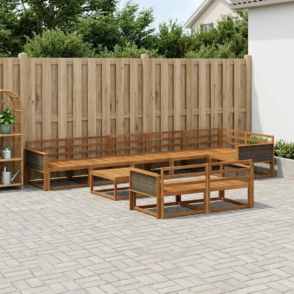 Set di divani da esterno 9 pcs Naturale 3382677