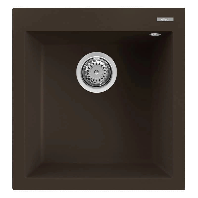 Lavello Elleci Incasso 1 vasca 47x50 Quadra 102 Granitek Espresso Marrone LGQ10278