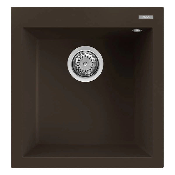 Lavello Elleci Incasso 1 vasca 47x50 Quadra 102 Granitek Espresso Marrone LGQ10278
