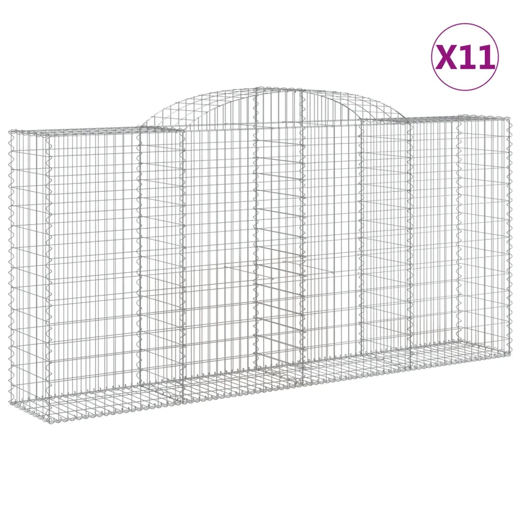 Cesti Gabbioni ad Arco 11 pz 300x50x140/160 cm Ferro Zincatocod mxl 125162