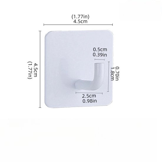 6 pezzi, chiodi a muro con adesivo - chiodi da doccia impermeabili, per bagno/cucina/ufficio, chiodi per asciugamani pesanti, chiodi in acciaio inossidabile, chiodi a muro senza foro, bianchi