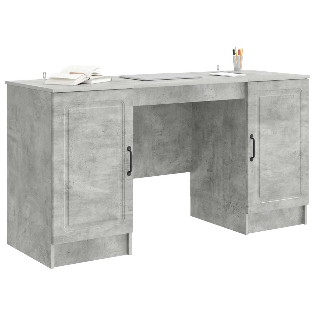 Scrivania con lo scaffale Grigio Cemento 142,5 x 50 x 75 cm 3414642