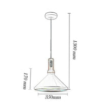 Lampadario sospensione stile industriale pendente attacco E27 bianco