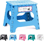 Sedia a sdraio pieghevole, scala a sbarre per bambini, sgabello (blu chiaro) 27 cm
