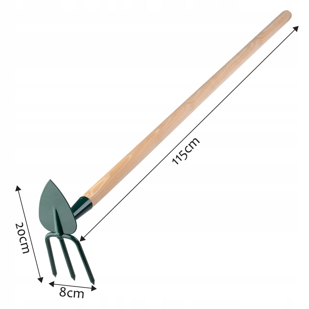 Zappa da giardino KADAX per scavare con forca da 8 cm e gancio da 115 cm