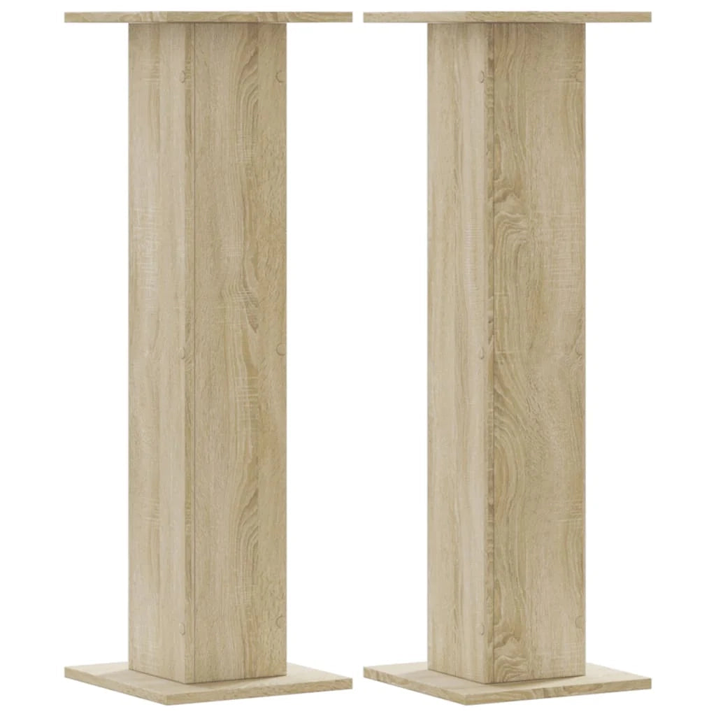 Portavasi mobili per fiori set da 2 legno ingegnerizzato Sonoma marrone 02_0045348