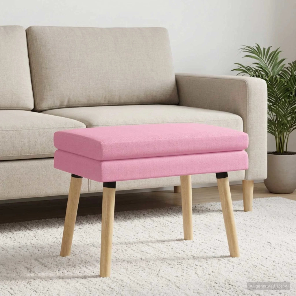 Panchina a doppio strato Rosa 60 x 40 x 46 cm Tessuto 42038429