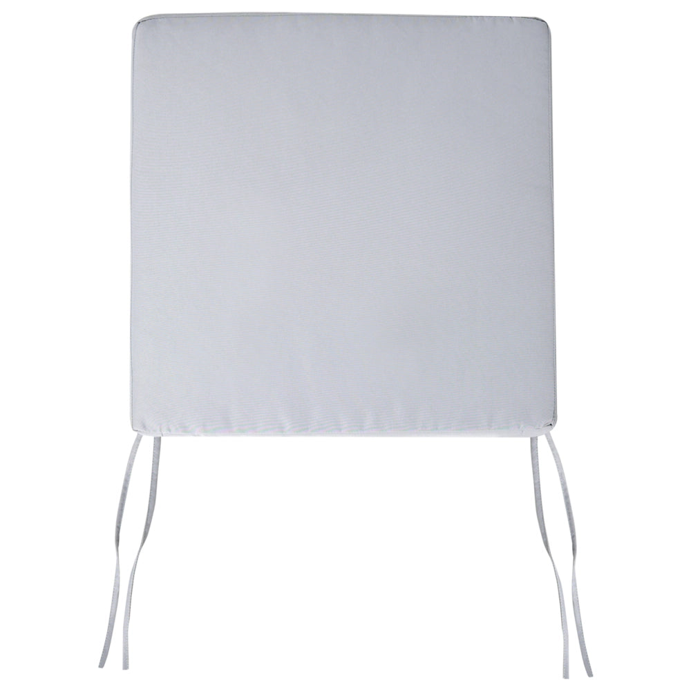 Set di 2 sedie da pranzo da giardino per esterni in legno d'acacia con cuscini grigio chiaro resistente agli agenti atmosferici dal design classico