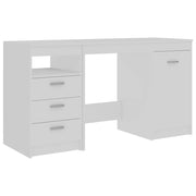 Scrivania-Scrivanie per ufficio e studio-Scrittoio Bianca 140x50x76 cm in Legno Multistrato