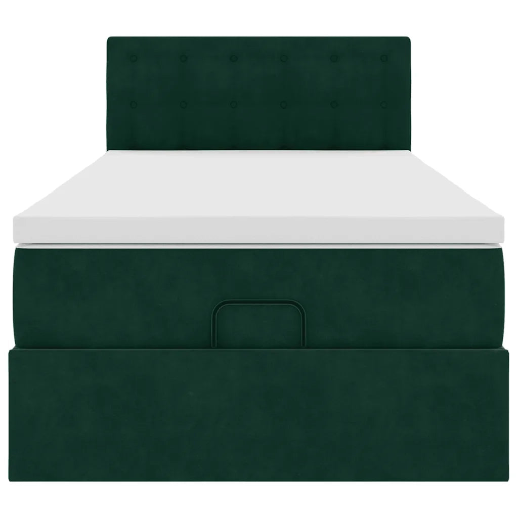 Struttura Letto Pouf con Materasso 90x190 cm in Velluto 3311888