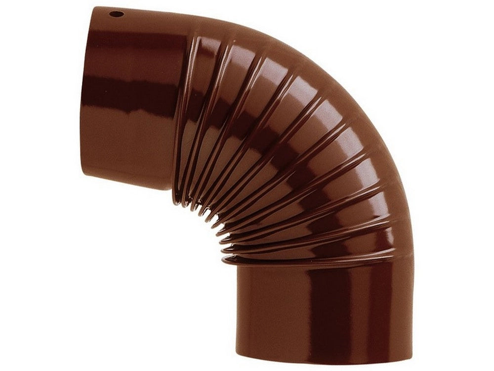 12pz gomito 90¦ per stufa a legna porcellanato classic col. marrone ï cm. 10 cod:ferx.vit55030