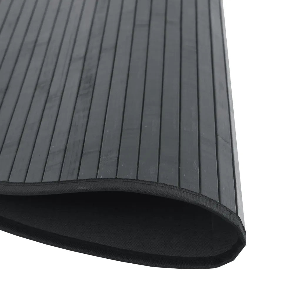 Tappeto Rotondo Nero 100 cm in BambÃ¹