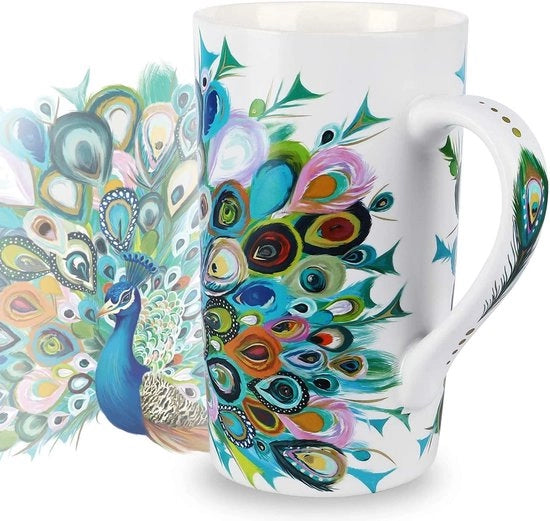 Caffè in ceramica, tazza da caffè personalizzata con manico di uccello falco e amica speciale