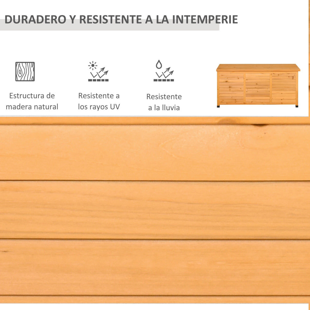Cassa da Giardino in Legno ¨C zephmum ¨C 127x56x60 cm Naturale