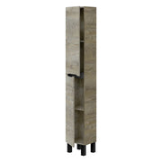 Trogir, Mobile Colonna 3 Ripiani, 30x25x182h cm Marrone Rovere Grigio