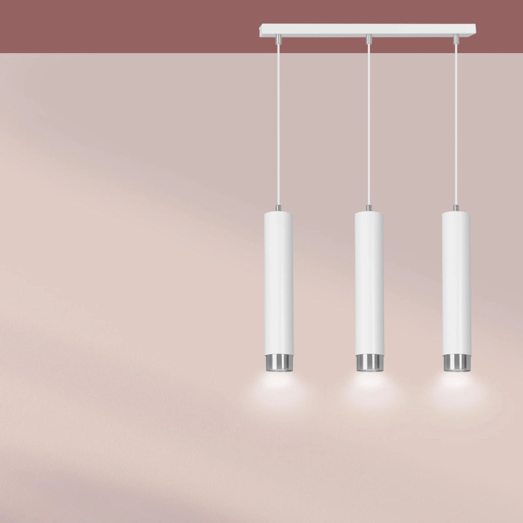 Lampadario sospeso Emibig KIBO 3xGU10 bianco cromo